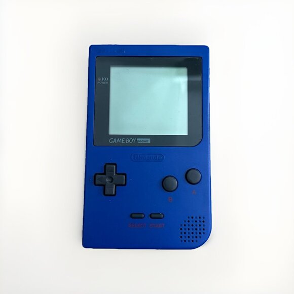 Nintendo Game Boy Pocket Original Shell Screen & Glass Lens Blue Working Tested - Picture 1 of 11